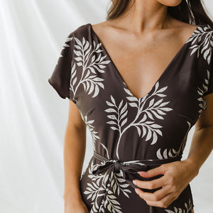 The Cape One-Piece, Chocolate Fern