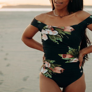 The Tiffany Off Shoulder One-Piece Swimsuit